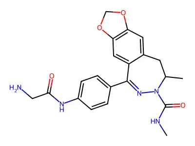 7H-1,3-Dioxolo(4,5-h)(2,3)benzodiazepine-7-carboxamide, 8,9-dihydro-5-(4-((aminoacetyl)amino)phenyl)-N,8-dimethyl- structure