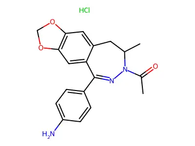 1-(4-Aminophenyl)-3-acetyl-4-methyl-7,8-methylene-dioxy-3,4-dihydro-5H-2,3-benzodiazepine structure