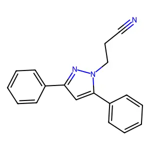 3-(3,5-diphenyl-1H-pyrazol-1-yl)propanenitrile structure