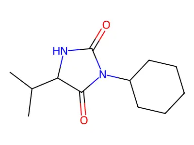 3-Cyclohexyl-5-isopropylimidazolidine-2,4-dione structure