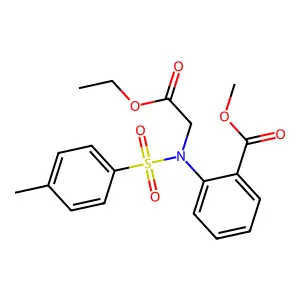 2-[(2-乙氧基-2-氧代乙基)(4-甲基苯基)磺酰氨基]苯甲酸甲酯 structure