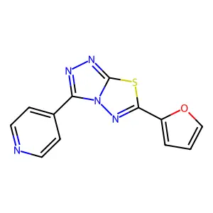 6-(2-Furyl)-3-(4-pyridinyl)[1,2,4]triazolo[3,4-b][1,3,4]thiadiazole structure