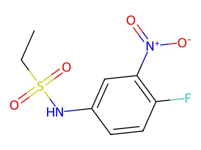 N-(4-fluoro-3-nitrophenyl)ethanesulfonamide structure