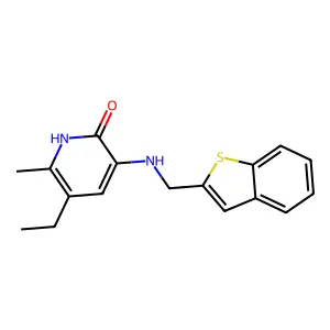 2(1H)-Pyridinone, 3-((benzo(b)thien-2-ylmethyl)amino)-5-ethyl-6-methyl- structure