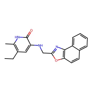 2(1H)-Pyridinone, 5-ethyl-6-methyl-3-((naphth(1,2-d)oxazol-2-ylmethyl)amino)- structure