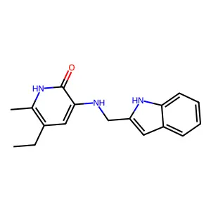 2(1H)-Pyridinone, 5-ethyl-3-((1H-indol-2-ylmethyl)amino)-6-methyl- structure