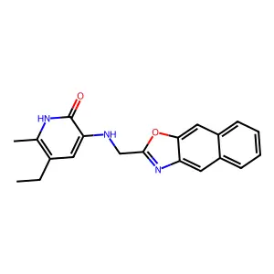 2(1H)-Pyridinone, 5-ethyl-6-methyl-3-((naphth(2,3-d)oxazol-2-ylmethyl)amino)- structure