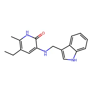 2(1H)-Pyridinone, 5-ethyl-3-((1H-indol-3-ylmethyl)amino)-6-methyl- structure