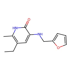 2(1H)-Pyridinone, 5-ethyl-3-((2-furanylmethyl)amino)-6-methyl- structure