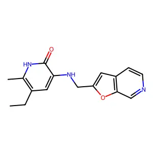 2(1H)-Pyridinone, 5-ethyl-3-((furo(2,3-c)pyridin-2-ylmethyl)amino)-6-methyl- structure