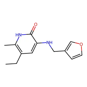 2(1H)-Pyridinone, 5-ethyl-3-((3-furanylmethyl)amino)-6-methyl- structure