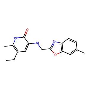 3-((6-Methyl-benzoxazol-2-ylmethyl)amino)-5-ethyl-6-methylpyridin-2(1H)-one structure