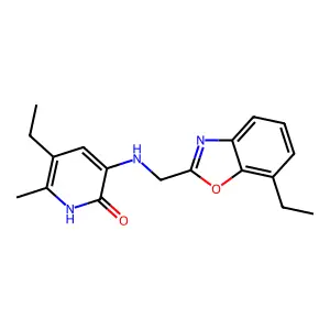 2(1H)-Pyridinone, 5-ethyl-3-(((7-ethyl-2-benzoxazolyl)methyl)amino)-6-methyl- structure