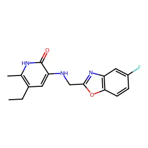 2(1H)-Pyridinone, 5-ethyl-3-(((5-fluoro-2-benzoxazolyl)methyl)amino)-6-methyl- structure