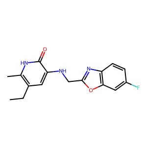 2(1H)-Pyridinone, 5-ethyl-3-(((6-fluoro-2-benzoxazolyl)methyl)amino)-6-methyl- structure
