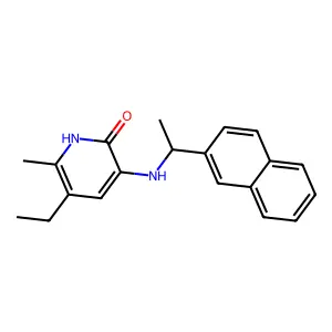 5-Ethyl-6-methyl-3-{[1-(naphthalen-2-yl)ethyl]amino}-1,2-dihydropyridin-2-one structure