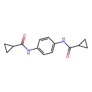N-[4-(cyclopropanecarbonylamino)phenyl]cyclopropanecarboxamide structure