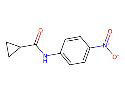 N-(4-nitrophenyl)cyclopropanecarboxamide structure
