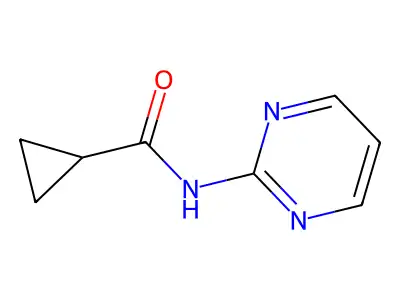 N-pyrimidin-2-ylcyclopropanecarboxamide structure