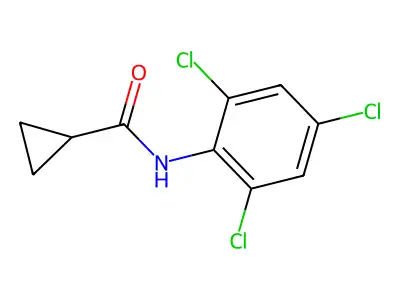 N-(2,4,6-trichlorophenyl)cyclopropanecarboxamide structure