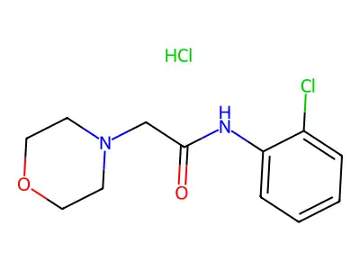 4-Morpholineacetamide, N-(2-chlorophenyl)-, monohydrochloride structure