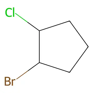 1-Bromo-2-chlorocyclopentane structure