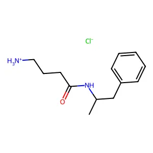 4-Amino-N-(1-phenylpropan-2-yl)butanimidic acid--hydrogen chloride (1/1) structure