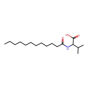 N-(1-Oxododecyl)-L-valine structure