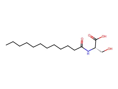 N-十二烷酰丝氨酸 structure