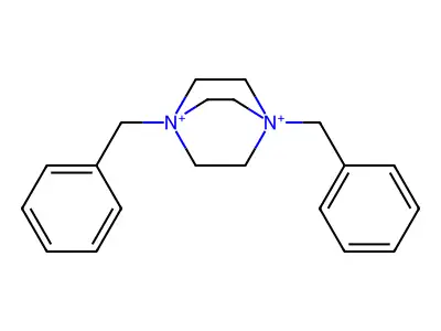 1,4-Diazoniabicyclo[2.2.2]octane, 1,4-bis(phenylmethyl)- structure