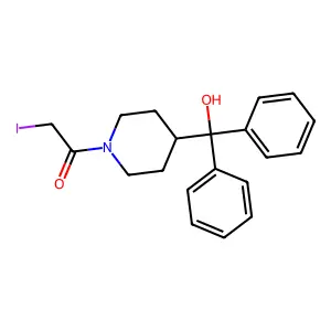 Ketone, 4-(diphenylhydroxymethyl)piperidino iodomethyl structure