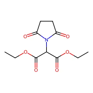 Diethyl 2-(2,5-dioxopyrrolidin-1-yl)malonate structure