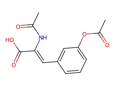 2-Propenoic acid, 2-(acetylamino)-3-[3-(acetyloxy)phenyl]- structure