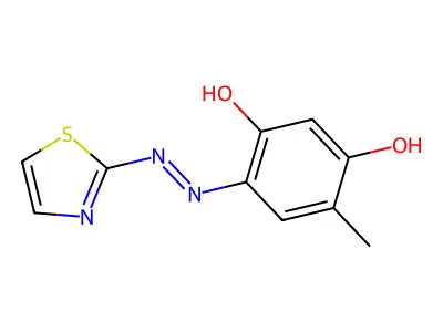 6-Methyl-4-(2-thiazolylazo)-resorcinol structure