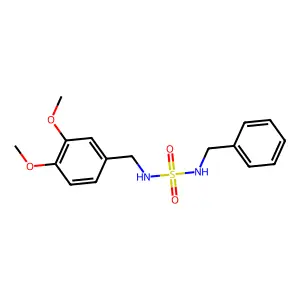 N-benzyl-N'-(3,4-dimethoxybenzyl)sulfamide structure