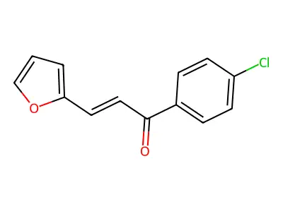 (E)-1-(4-chlorophenyl)-3-(furan-2-yl)prop-2-en-1-one structure