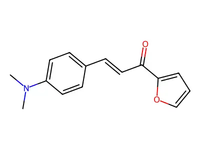 3-(4-dimethylaminophenyl)-1-(2-furyl)prop-2-en-1-one structure