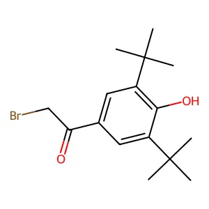 2-Bromo-1-[3,5-di(tert-butyl)-4-hydroxyphenyl]ethan-1-one structure