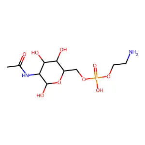 2'-氨基乙基磷酰(-6)-N-乙酰葡萄糖胺 structure