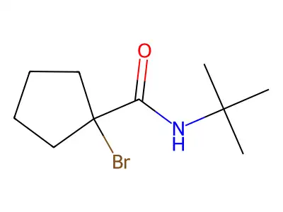 1-Bromo-N-tert-butyl-1-cyclopentanecarboxamide structure
