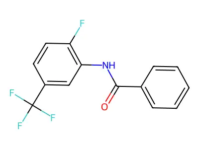 N-[2-fluoro-5-(trifluoromethyl)phenyl]benzamide structure