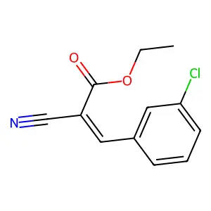 2-Propenoic acid, 2-cyano-3-(3-chlorophenyl)-, ethyl ester structure