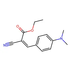 Ethyl alpha-cyano-4-(dimethylamino)cinnamate structure