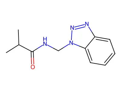 N-(1H-1,2,3-Benzotriazol-1-ylmethyl)-2-methylpropanamide structure
