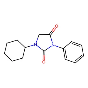 Hydantoin, 1-cyclohexyl-3-phenyl- structure