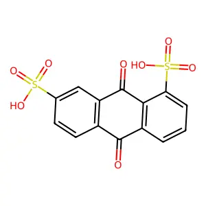 9,10-Dihydro-9,10-dioxoanthracene-1,7-disulphonic acid structure
