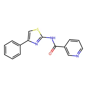 3-Pyridinecarboxamide, N-(4-phenyl-2-thiazolyl)- structure