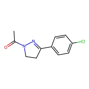 1-acetyl-3-(4-chlorophenyl)-4,5-dihydro-1H-pyrazole structure