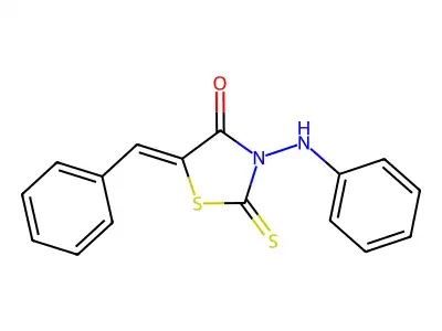 3-Anilino-5-benzylidene-2-sulfanylidene-1,3-thiazolidin-4-one structure