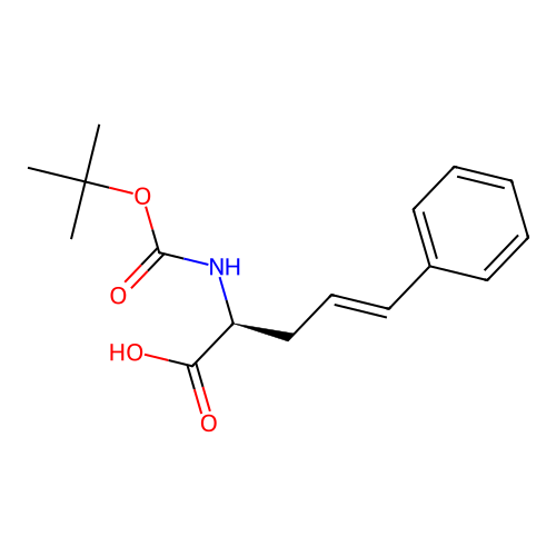 (S)-2-((Tert-butoxycarbonyl)amino)-5-phenylpent-4-enoic acid structure